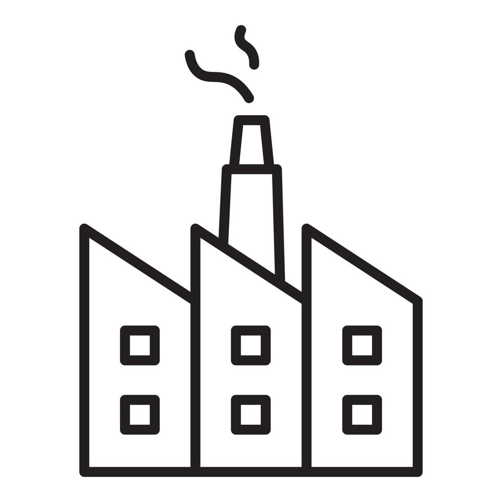 Ecological industrial plant icon. vector