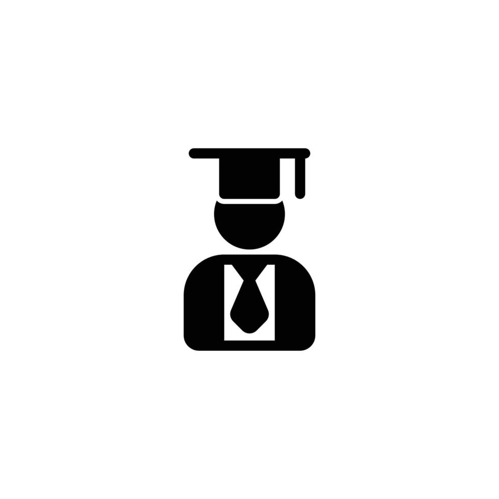 graduate icon. solid icon vector