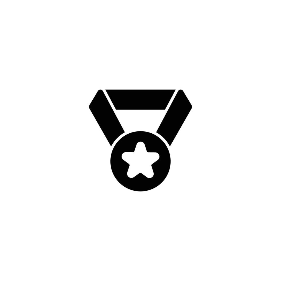 medal icon. solid icon vector