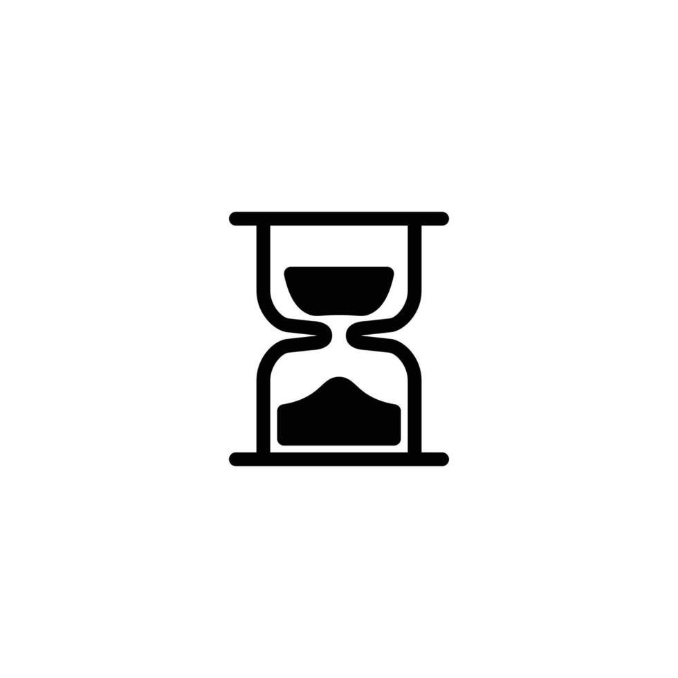 hourglass icon. solid icon vector