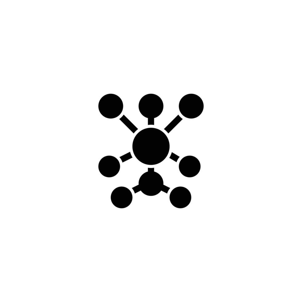 molecule icon. solid icon vector