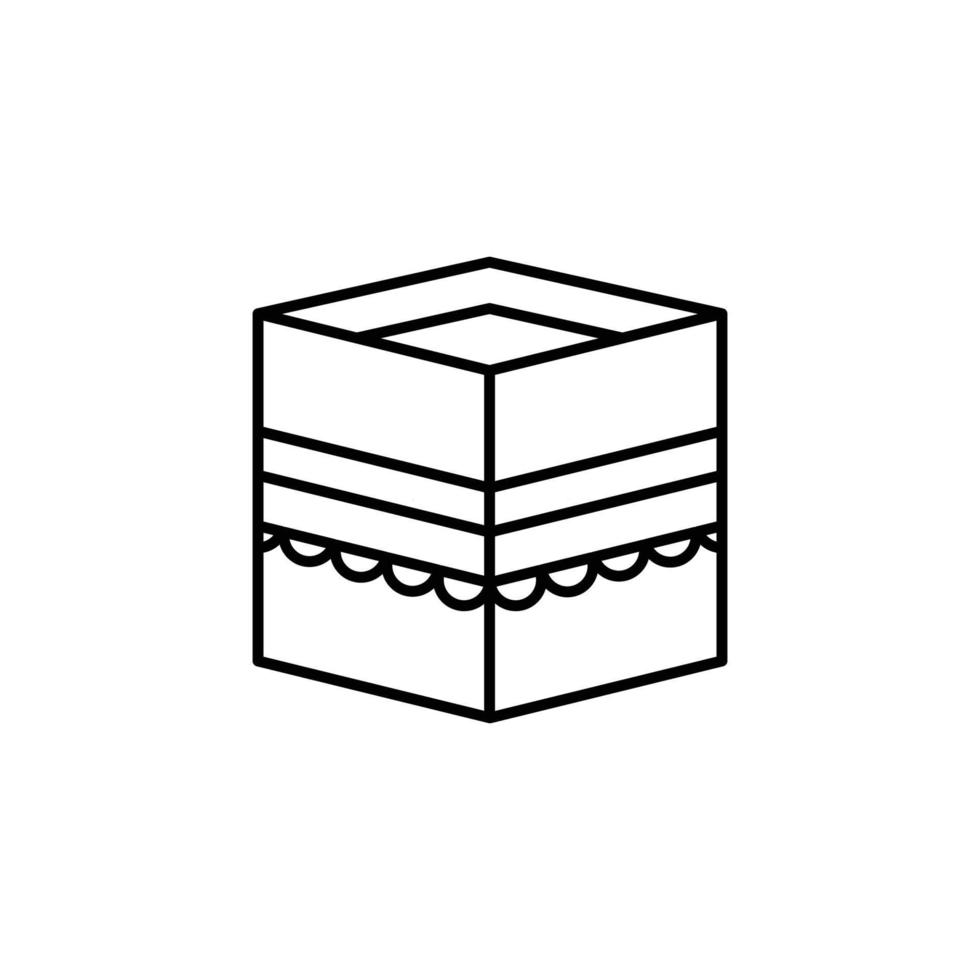 Kaaba icon. outline icon vector