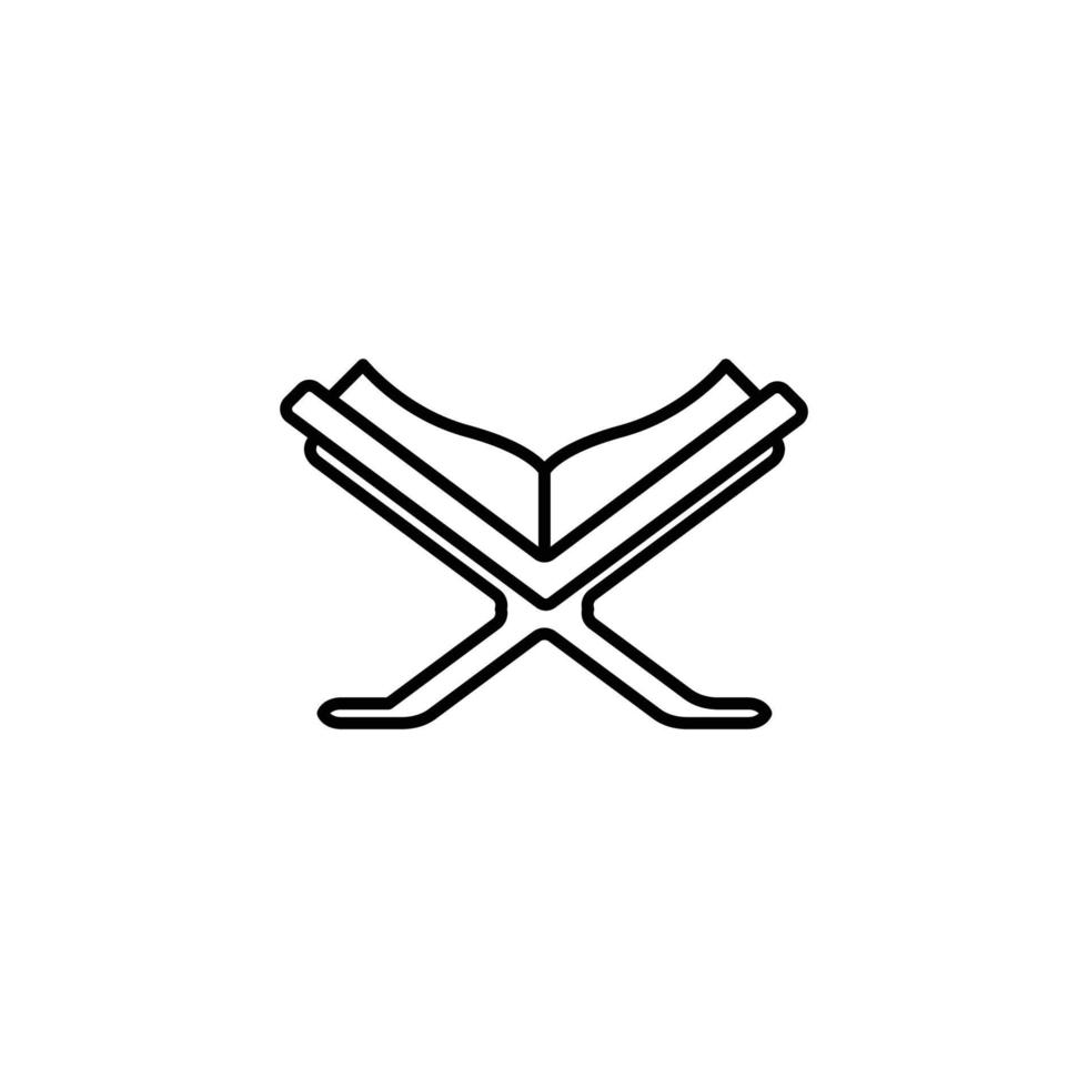 Quran icon. outline icon vector