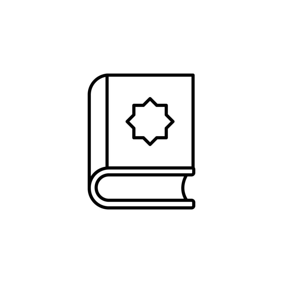 Quran icon. outline icon vector