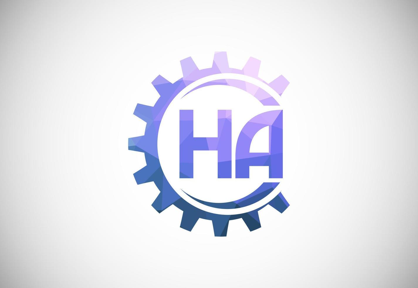 Initial Letter H A Low Poly Logo Design Vector Template. Graphic Alphabet Symbol For Corporate Business Identity