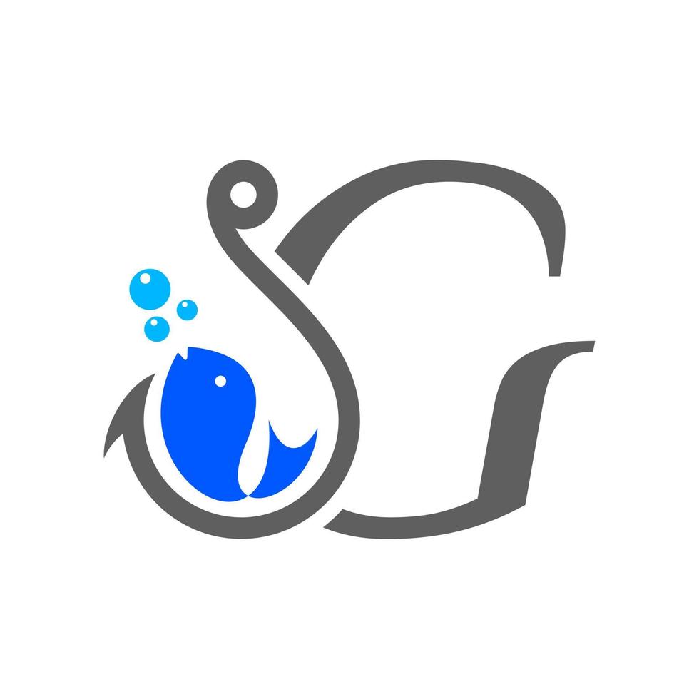 Initial G Hook Logo vector
