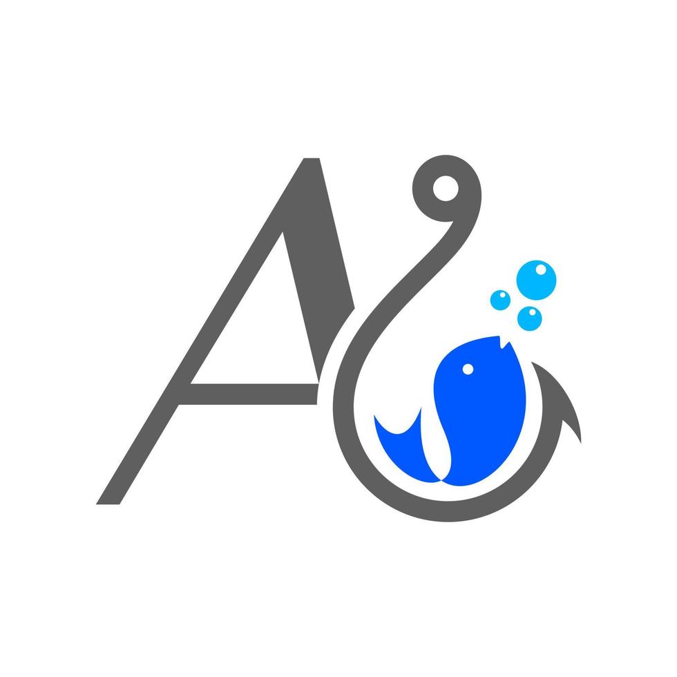 Initial A Hook Logo vector