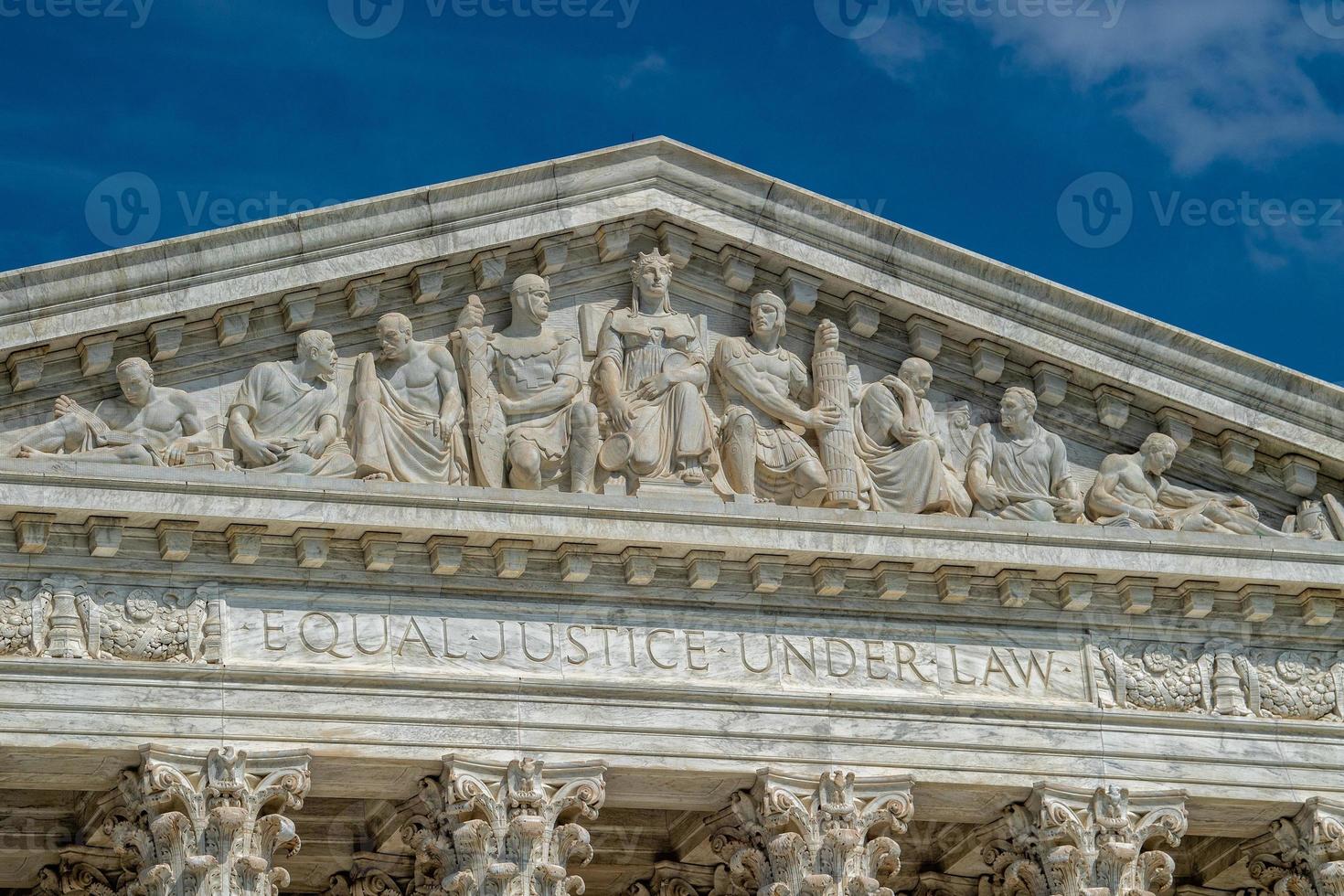 Supreme Court building in Washington dc detail photo