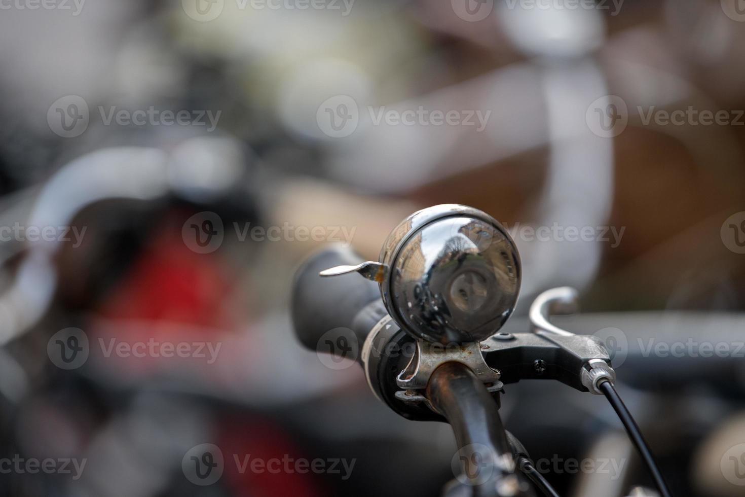 old bicycle bell in cambridge great britain photo