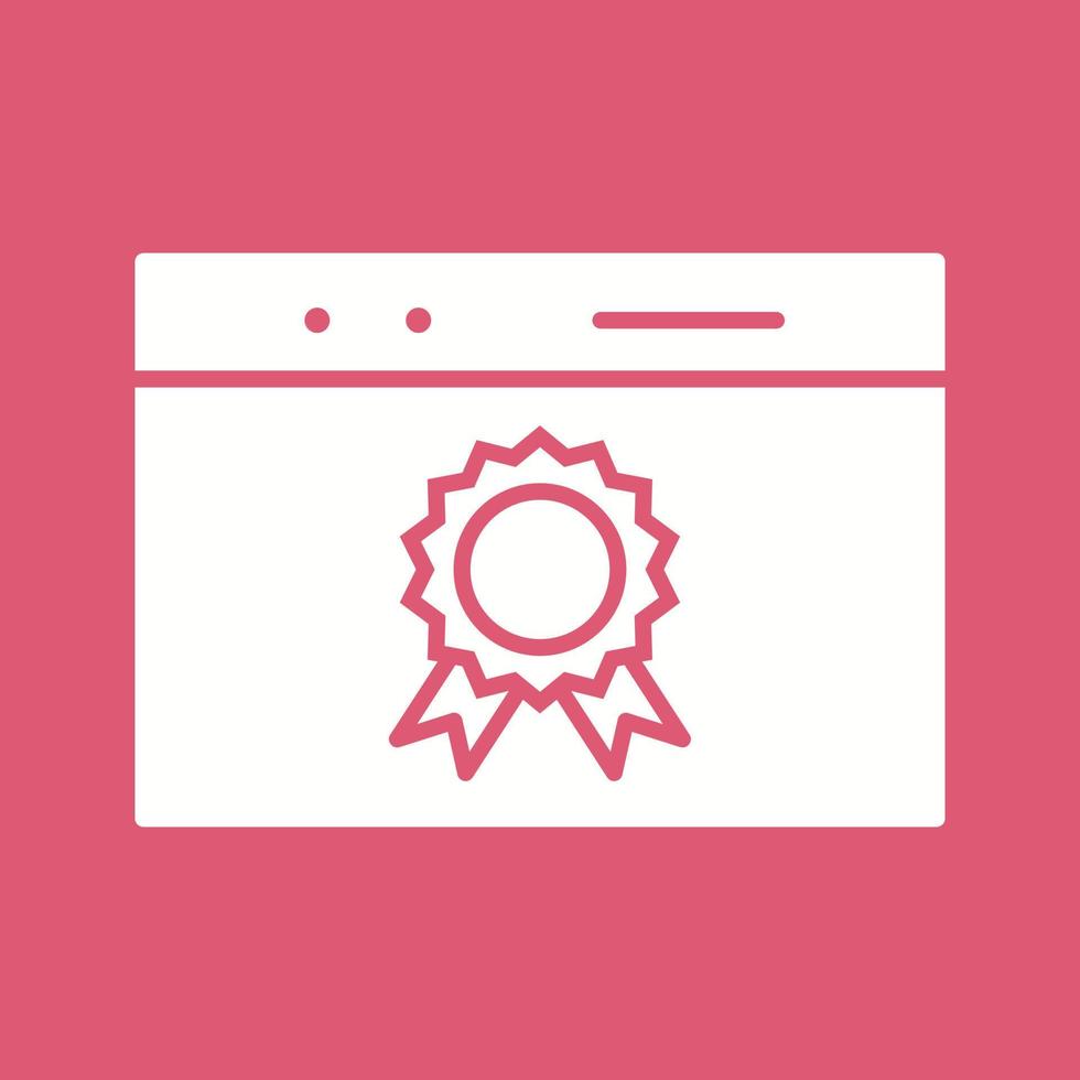 Unique Web Award Vector Icon