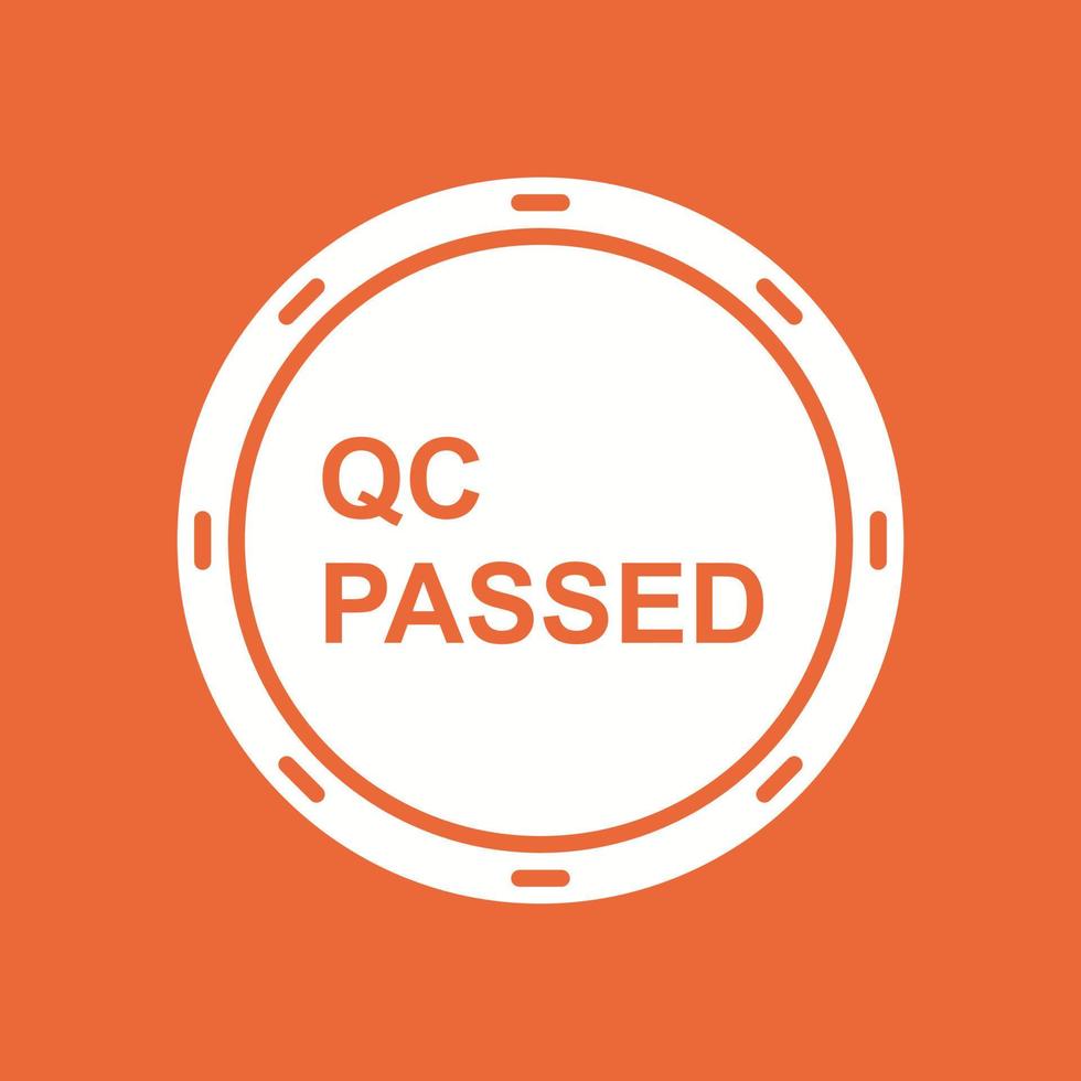Unique QC Passed Vector Icon