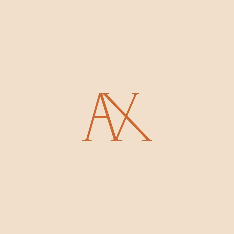 minimalista y elegante hacha letra con serif estilo logo diseño vector. Perfecto para moda, cosmético, marca, y creativo estudio vector