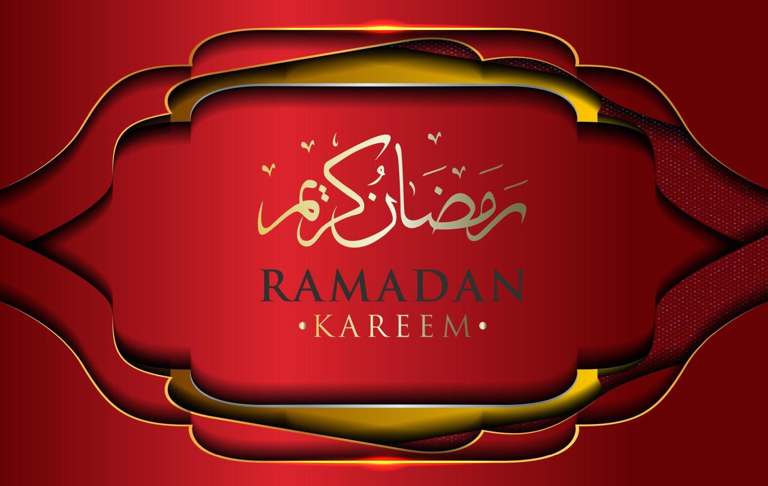 Ramadán kareem en lujo estilo con Arábica caligrafía vector