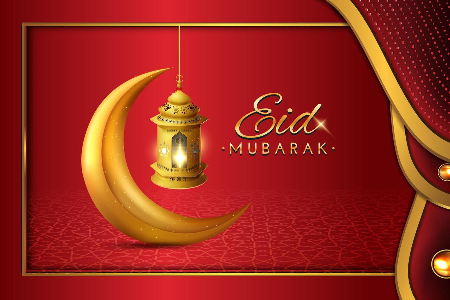 diseño de plantilla de banner de vector de eid al fitr mubarak