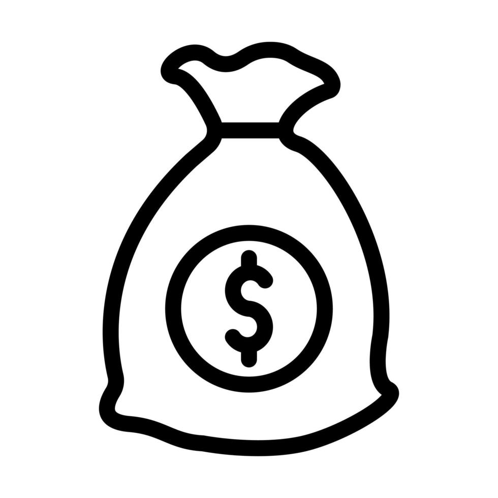 dinero saco icono diseño vector