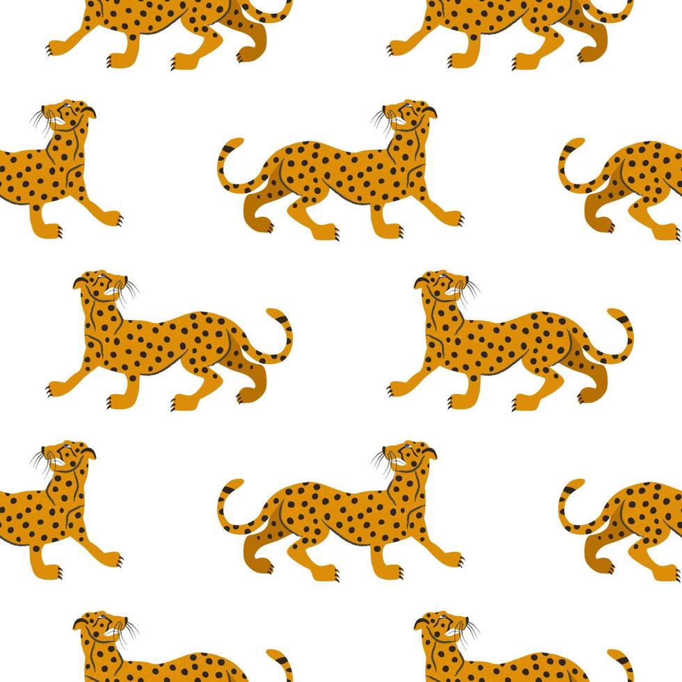 Cheetah seamless pattern. Vector illustration