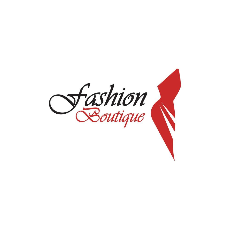 Beautiful dress woman logo simple creative for boutique fashion shop logo vector
