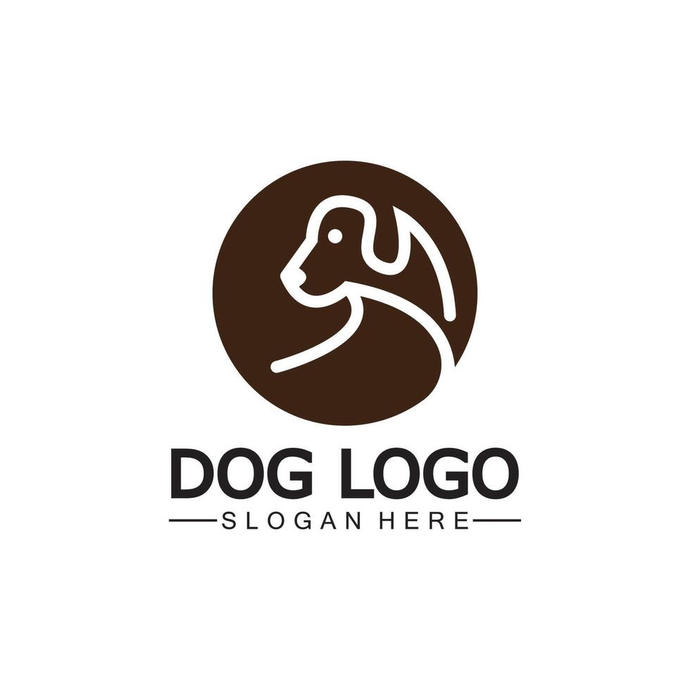 Dog logo and icon design vector illustration