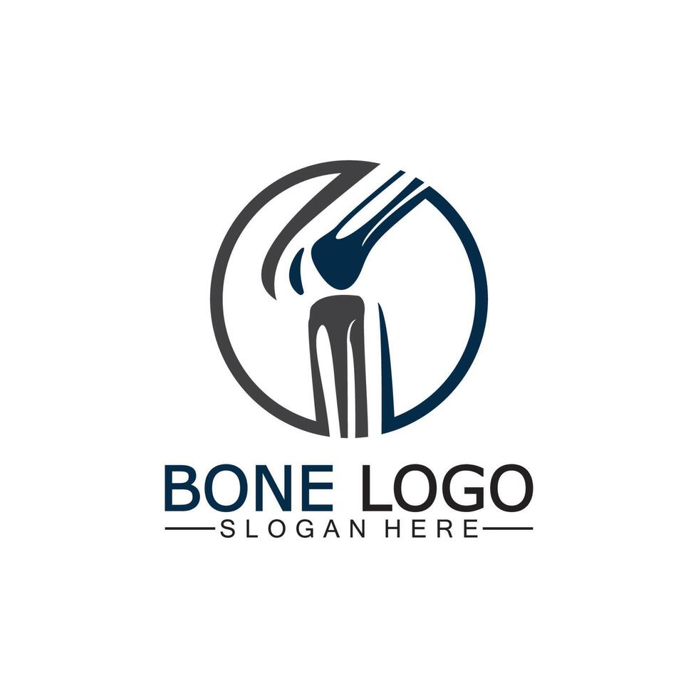 Bone logo vector template symbol.illustration of joint, knee. chiropractic logo