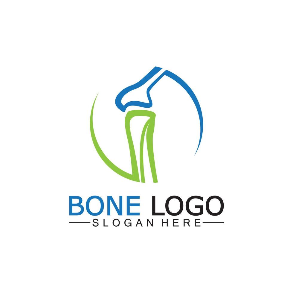 Bone logo vector template symbol.illustration of joint, knee. chiropractic logo