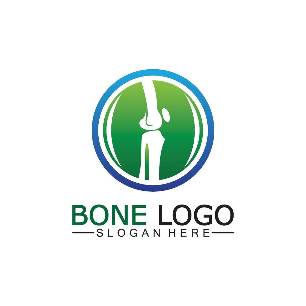 Bone logo vector template symbol.illustration of joint, knee. chiropractic logo