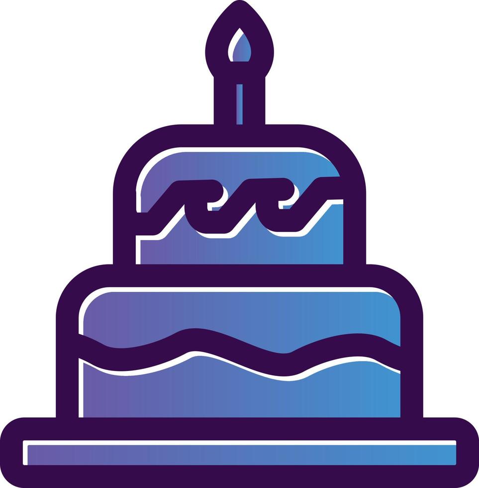 Two Layered Cake Vector Icon Design