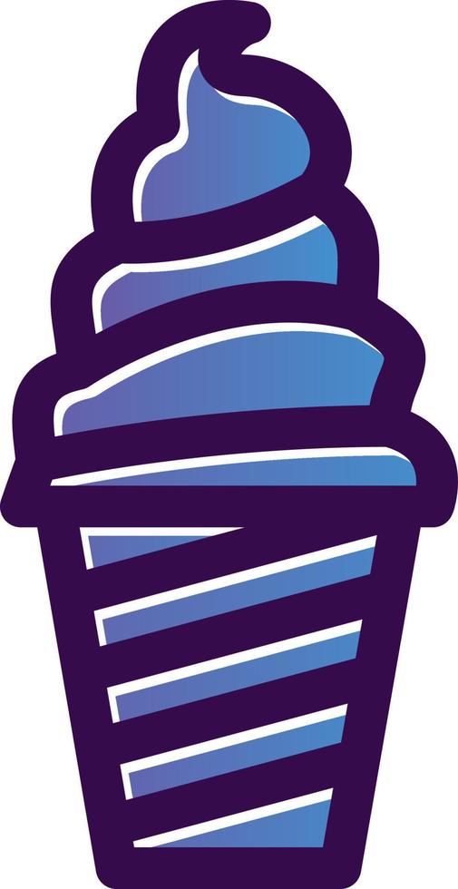 diseño de icono de vector de taza de helado