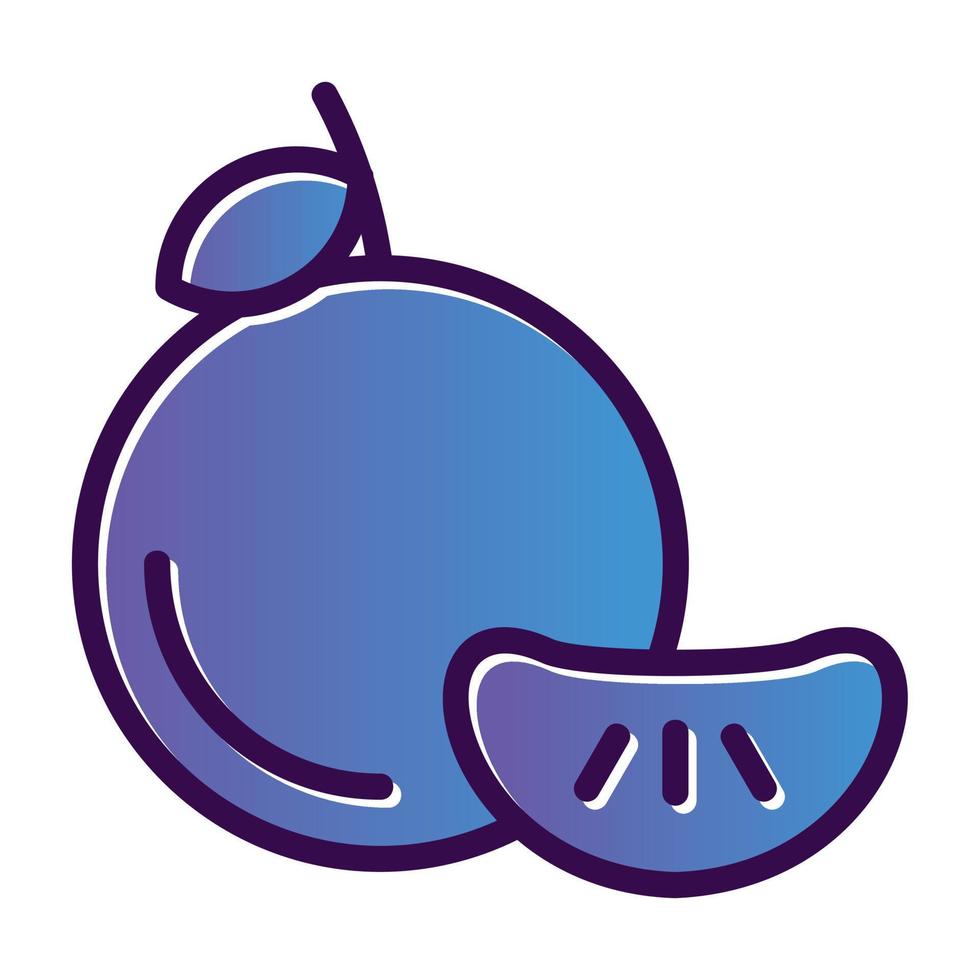 Mandarin Vector Icon Design