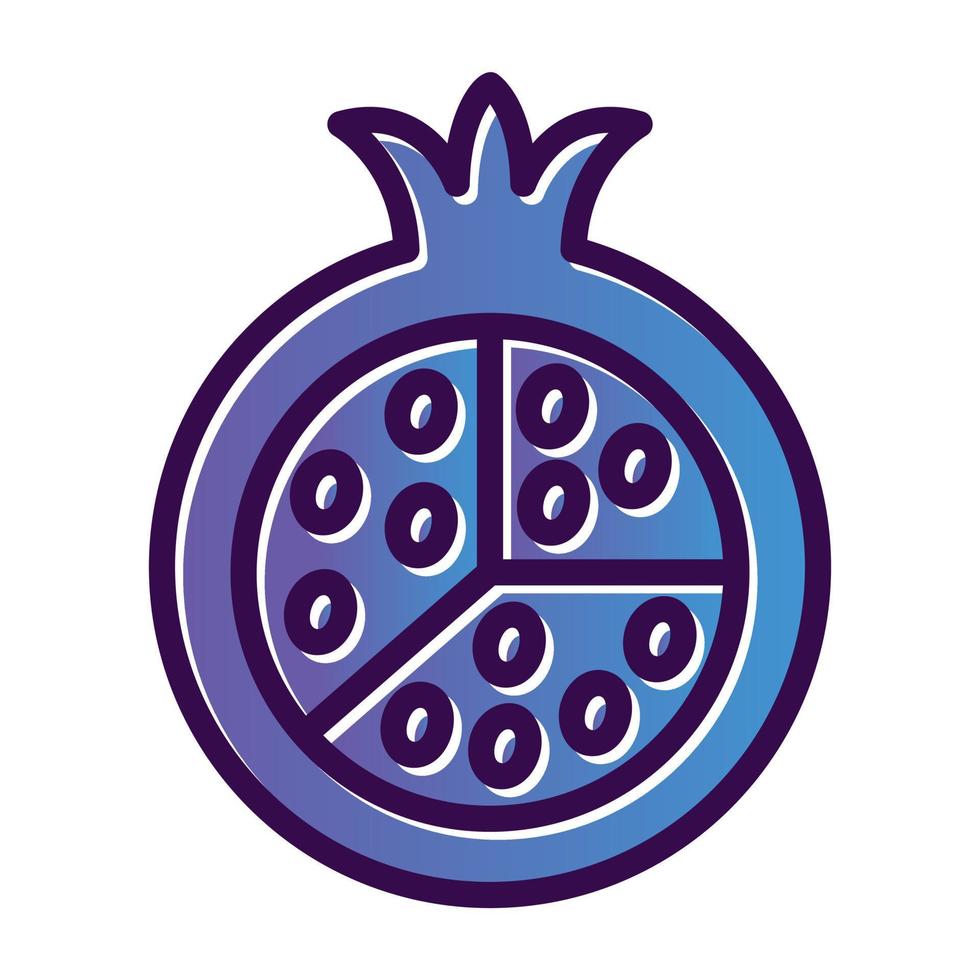 Pomegranate Vector Icon Design