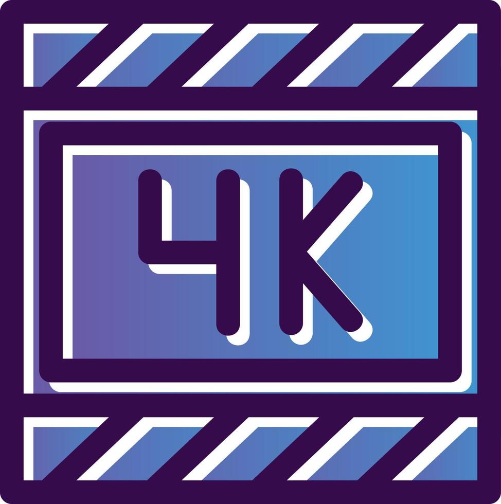 4k Film Vector Icon Design