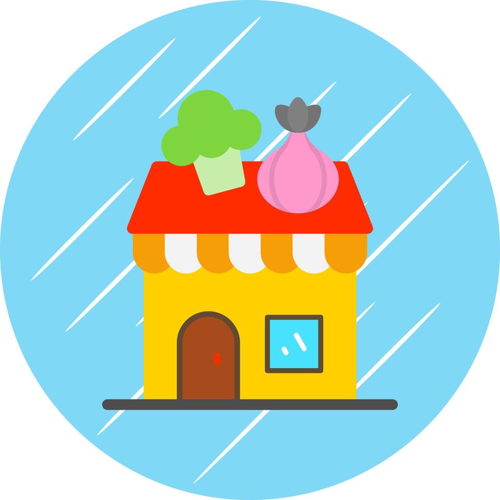 Vegetable Shop Vector Icon Design