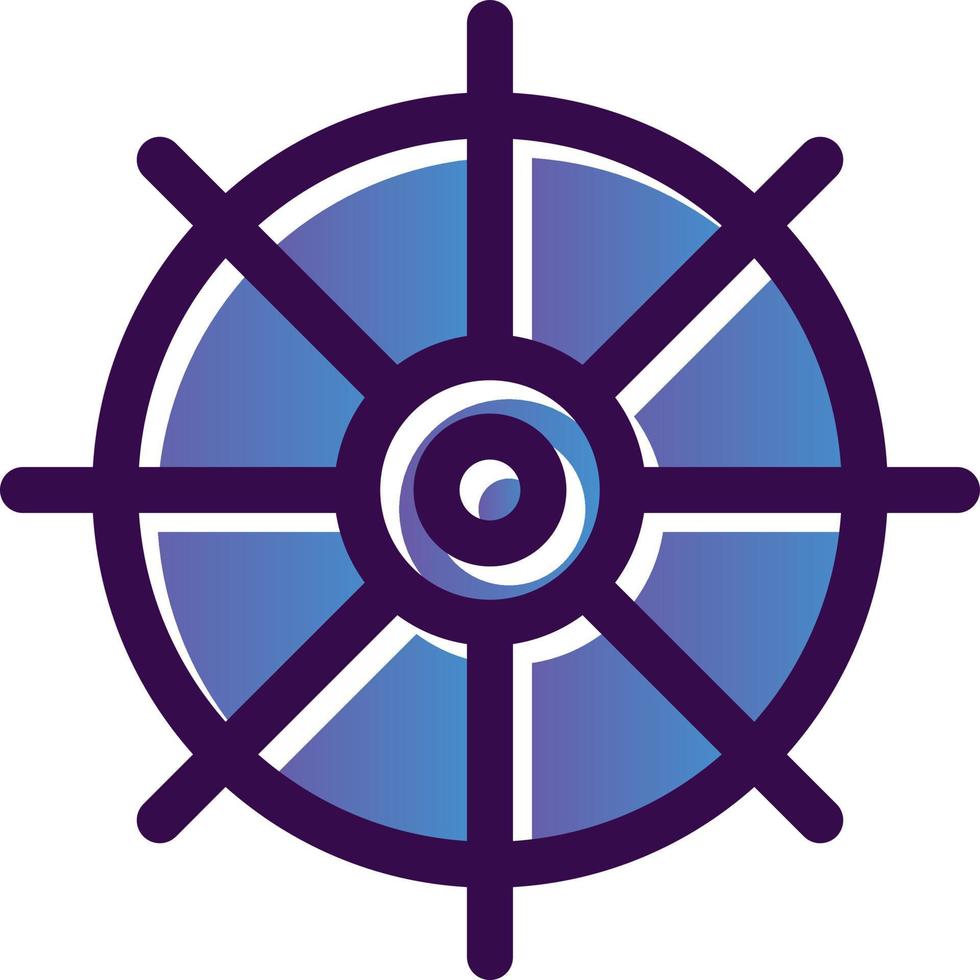 Nautical Wheel Vector Icon Design