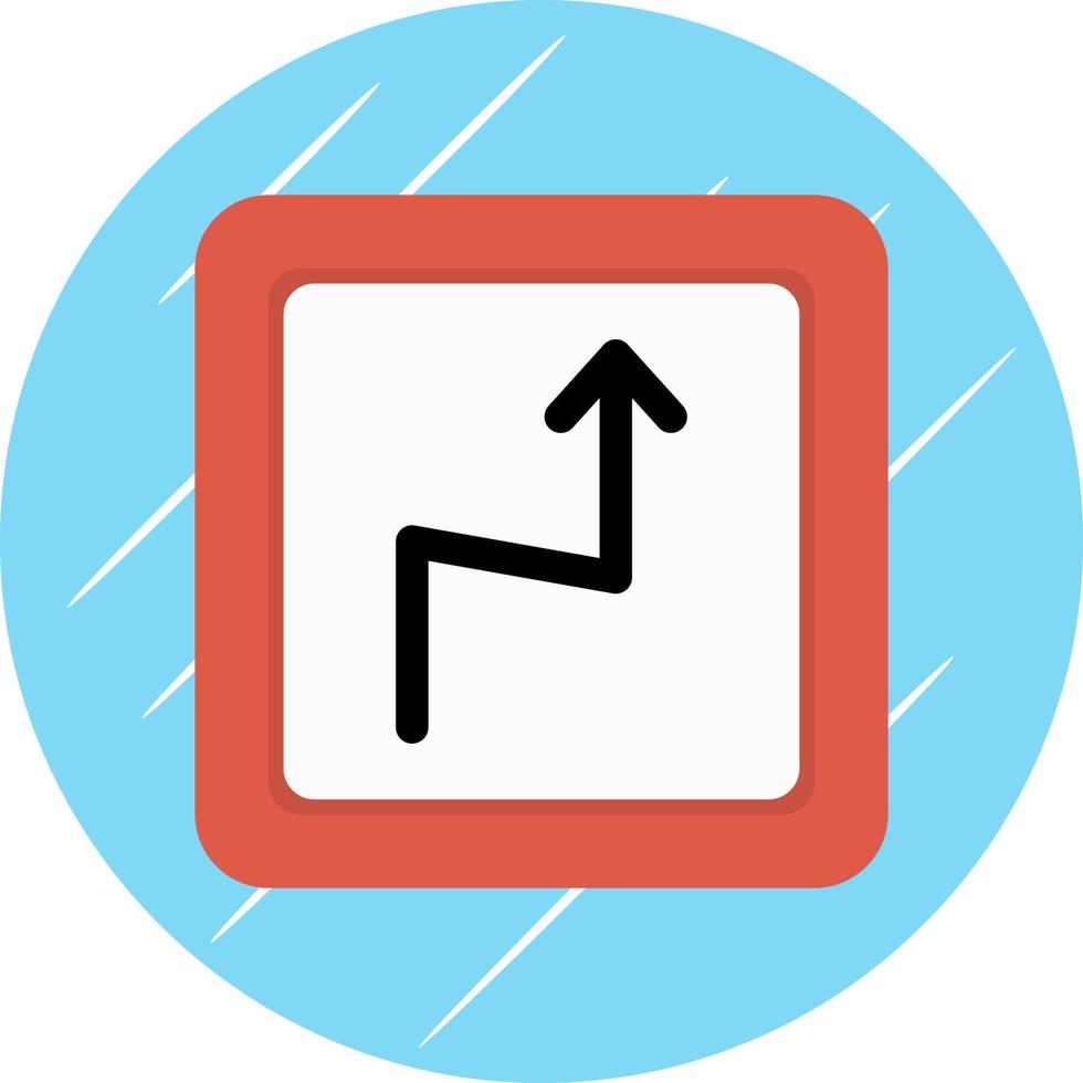 Sharp Bend Vector Icon Design