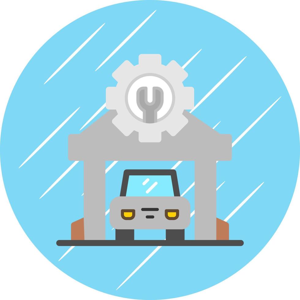 Mechanic Shop Vector Icon Design