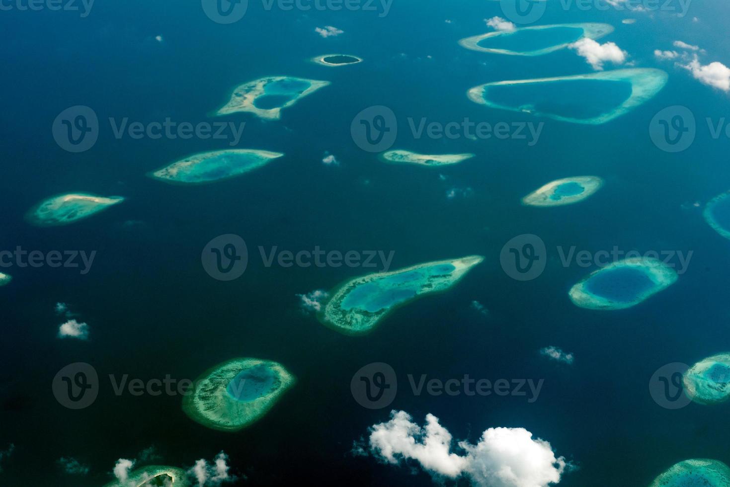 maldives aerial view landscape panorama photo