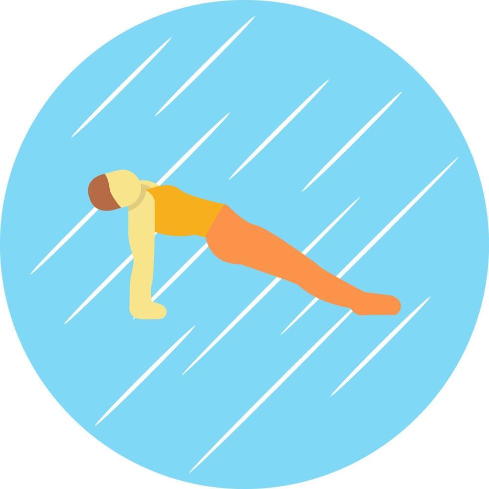 Upward Plank Pose Vector Icon Design