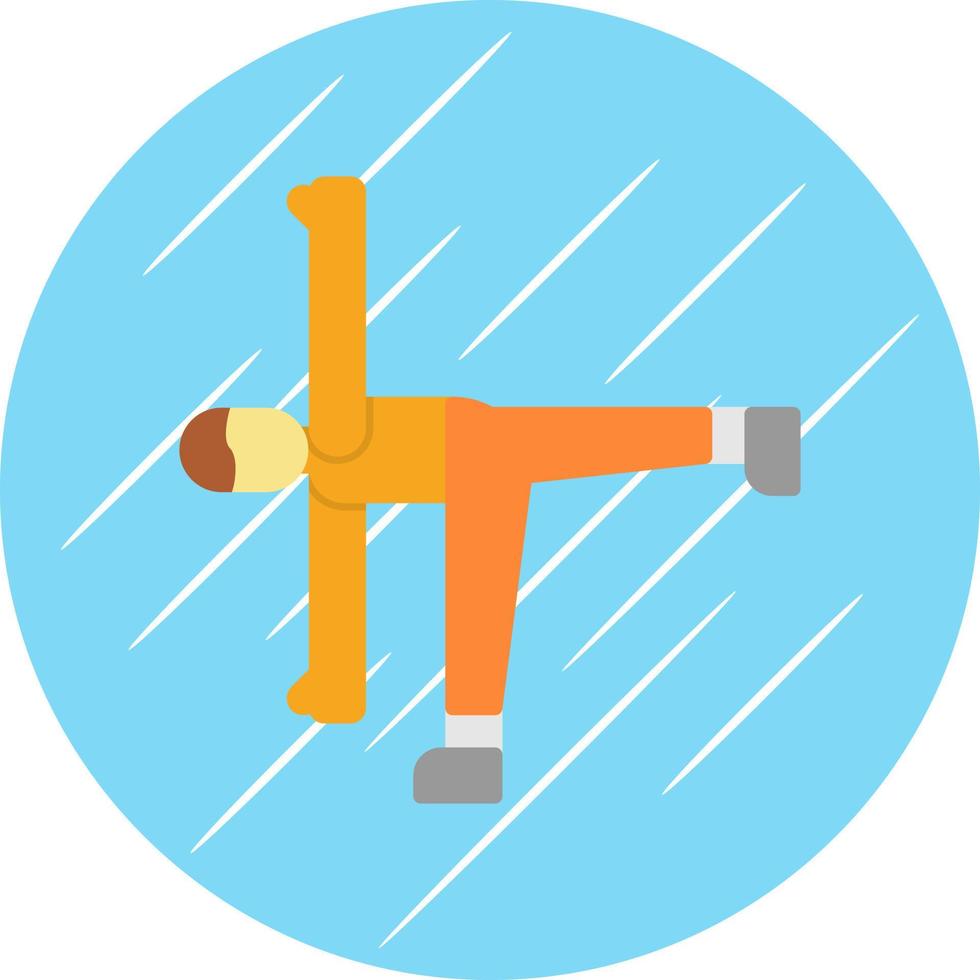 Half Moon Pose Vector Icon Design