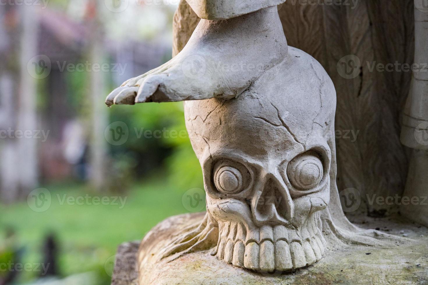 Feet on a skull close up detail photo