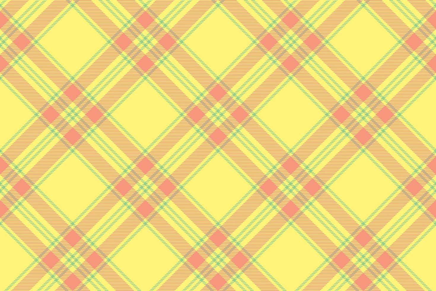 Tartan plaid background, diagonal check seamless pattern. Vector fabric texture for textile print, wrapping paper, gift card, wallpaper.