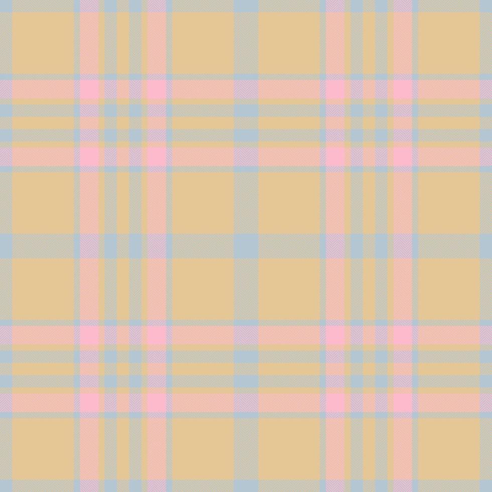 Plaid seamless pattern. Check fabric texture. Vector textile print.