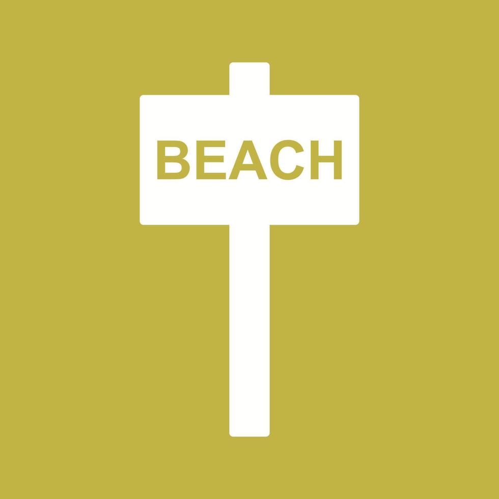 Beach Sign Vector Icon