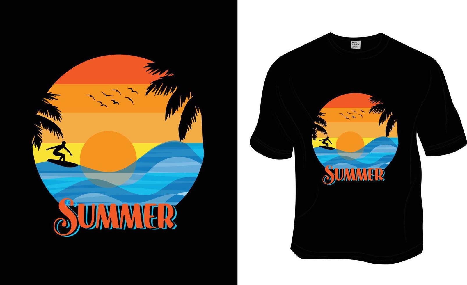 Summer, Summer Lover T-Shirt Design. Ready to print for apparel, poster, and illustration. Modern, simple, lettering. vector