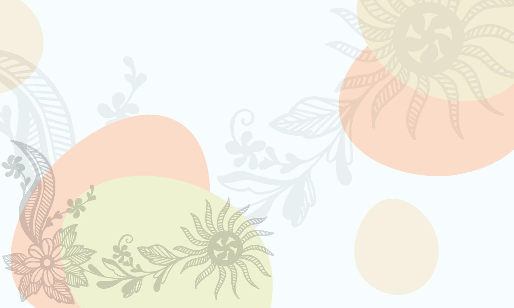 Vintage hand drawn floral background with modern style vector