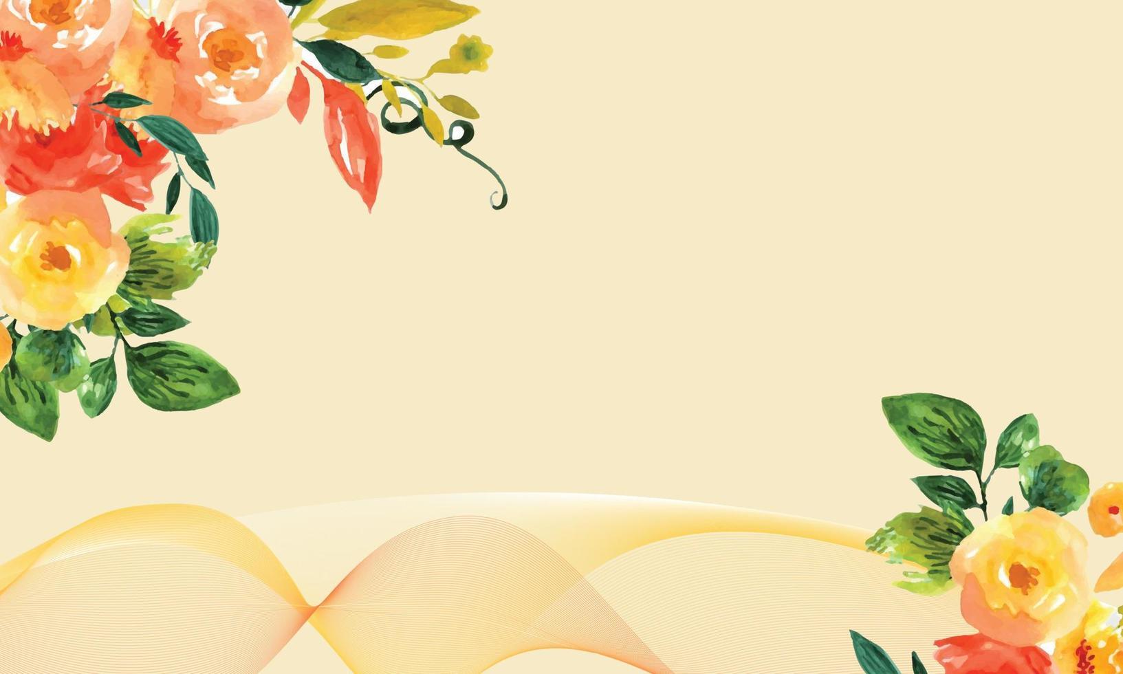 hermosa mano pintado acuarela estilo floral fondo de pantalla antecedentes vector