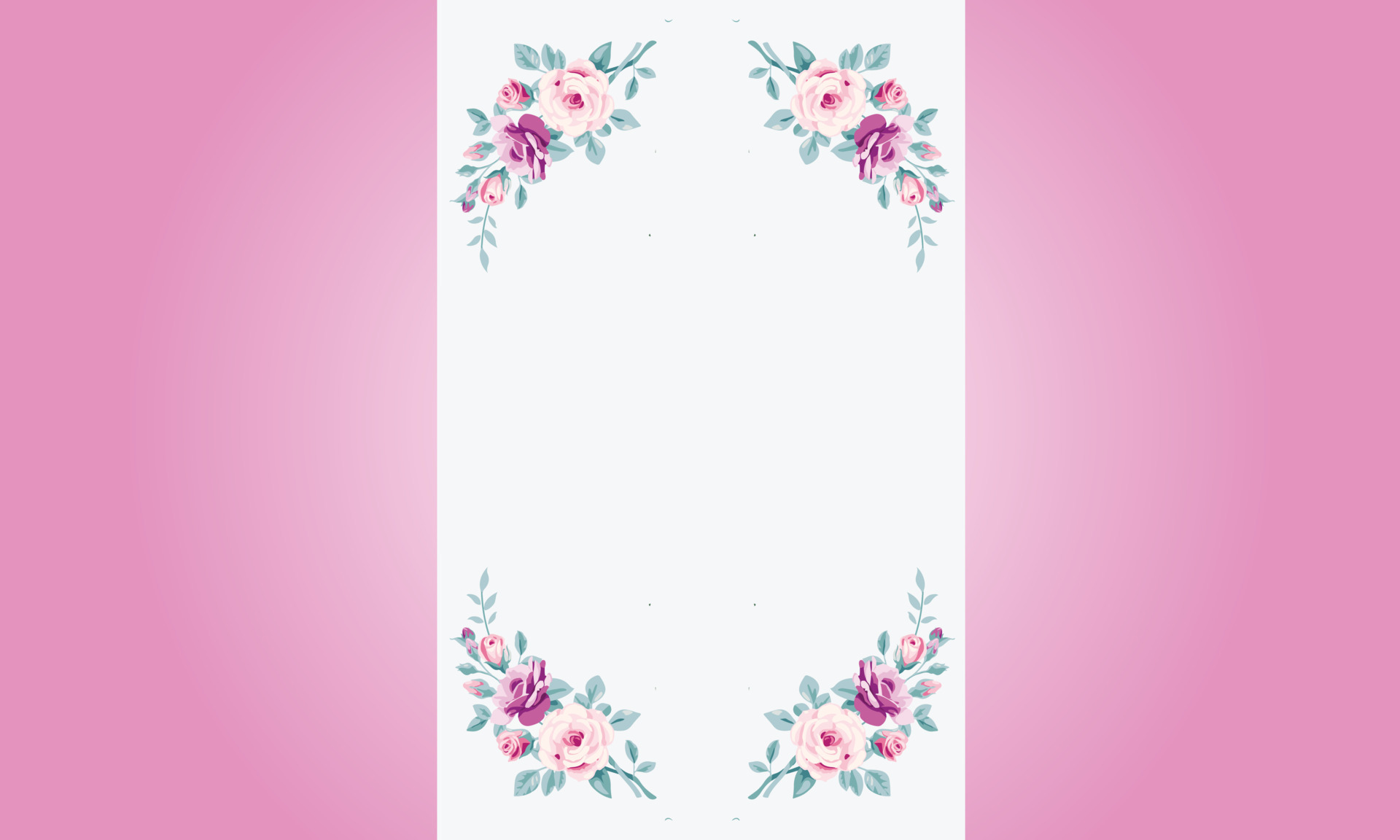 white frame decorative vector style flower background 20201113 Vector