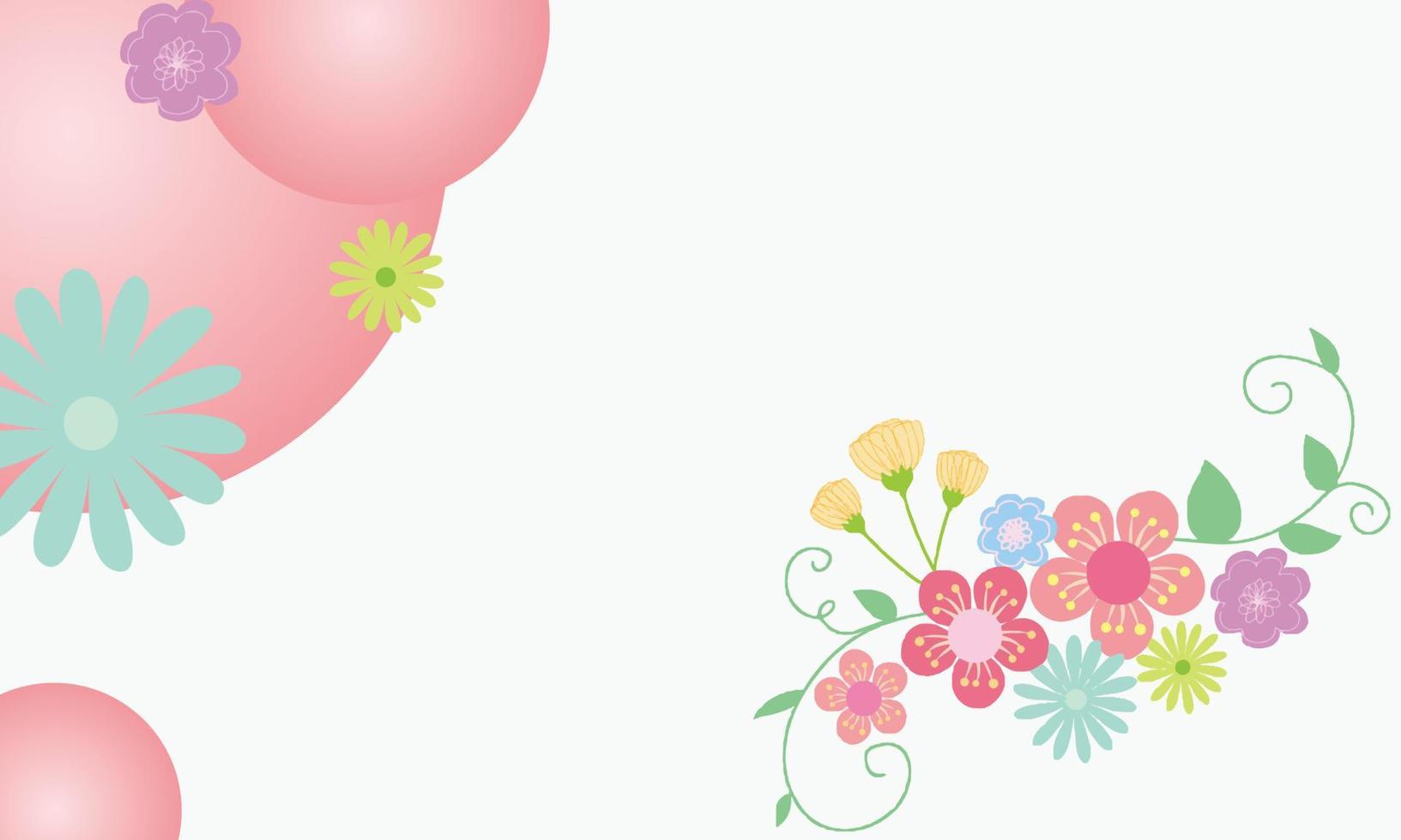 modern and good looking vector style simple floral background