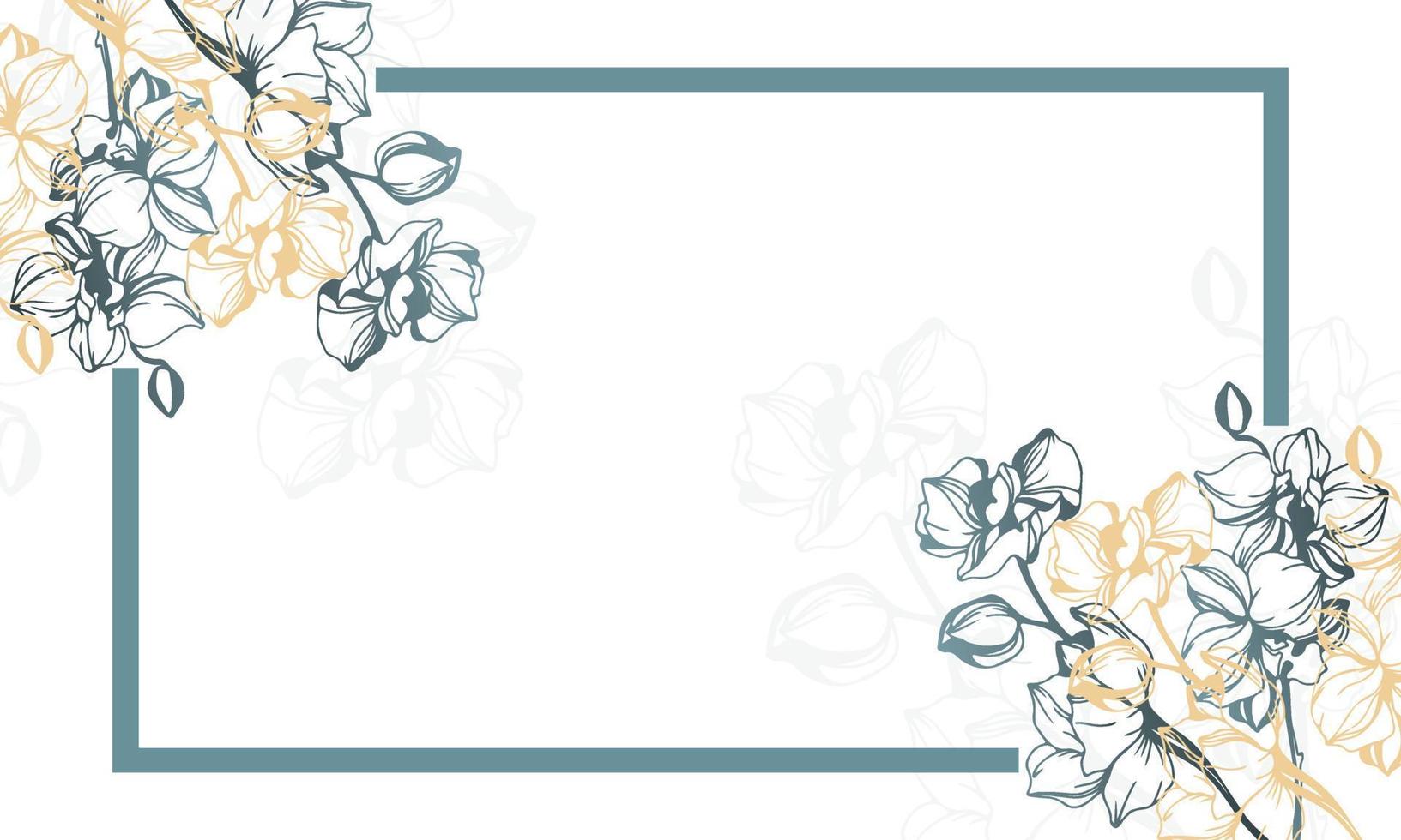 modern and simple style cool color flower background vector