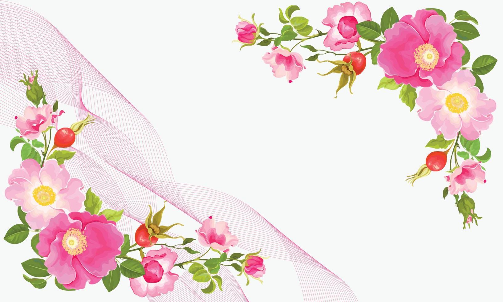 modern and wave style light color floral background vector