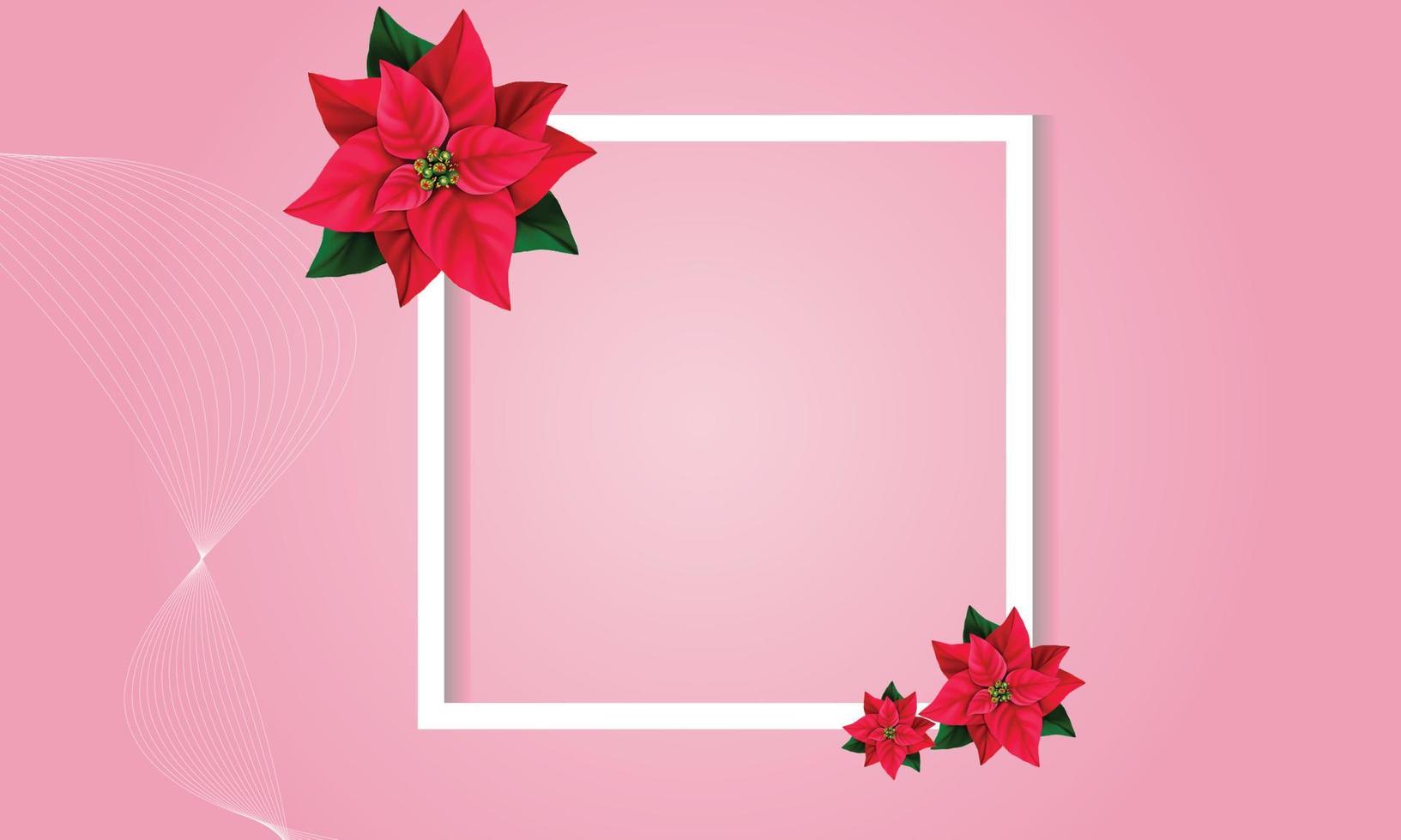 Pink background with modern and dashing  white frame design vector