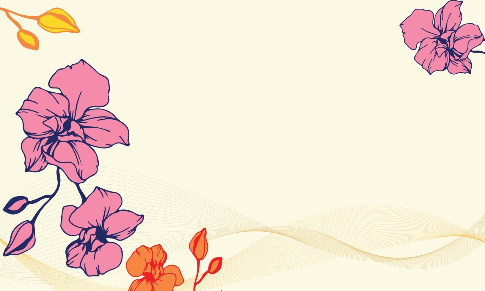 new look Floral and colorful hand drawn background vector